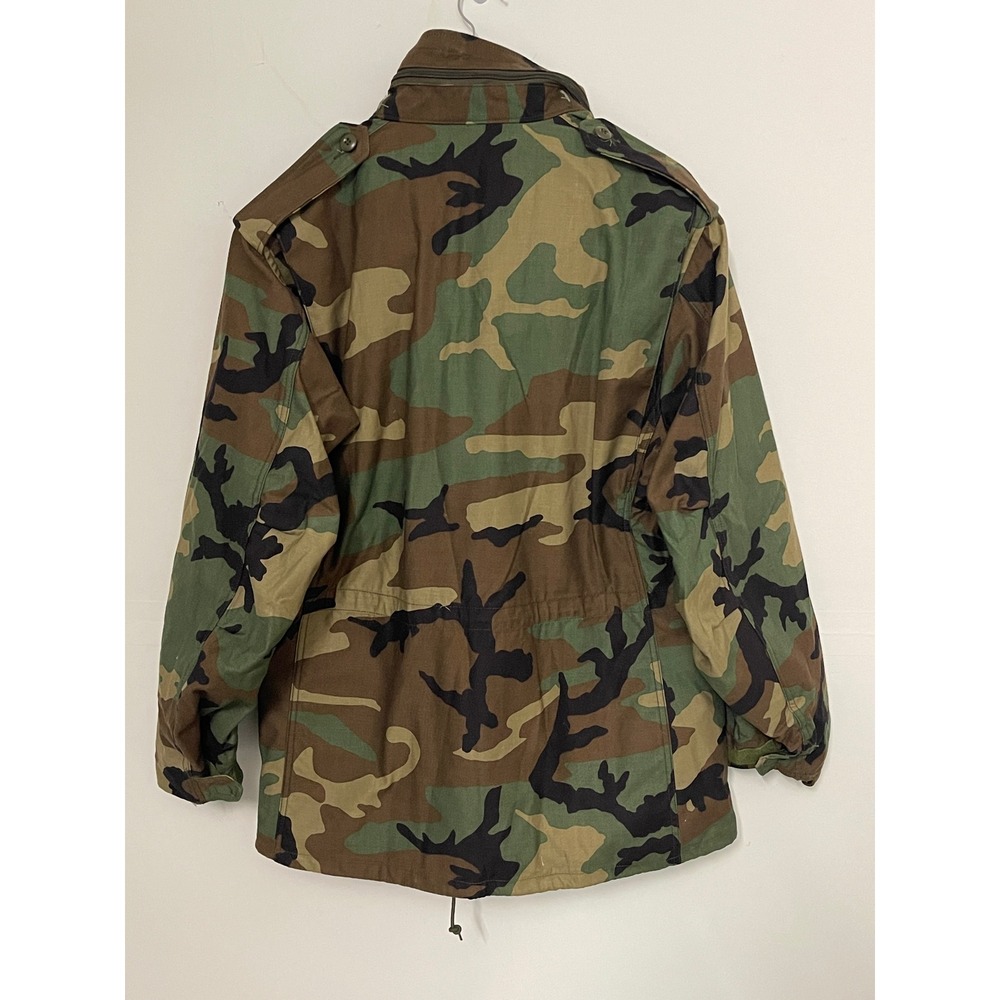 US Military M-65 Field Jacket Woodland Camo Medium/Reg 1991 Vintage DLA100-91 - Picture 2 of 12